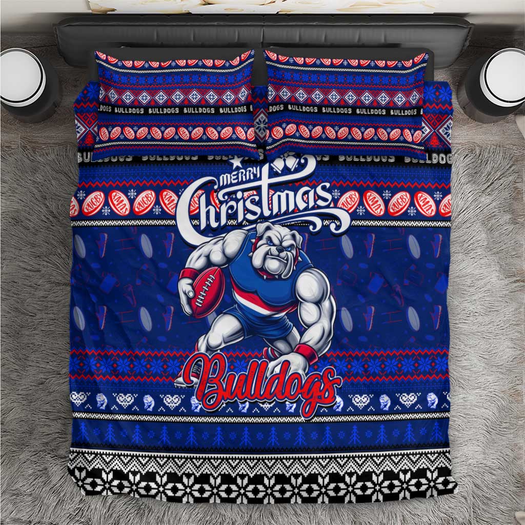 Bulldogs Football Xmas Bedding Set Australia AFL Mascot