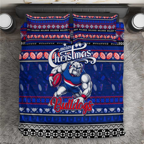 Bulldogs Football Xmas Bedding Set Australia AFL Mascot