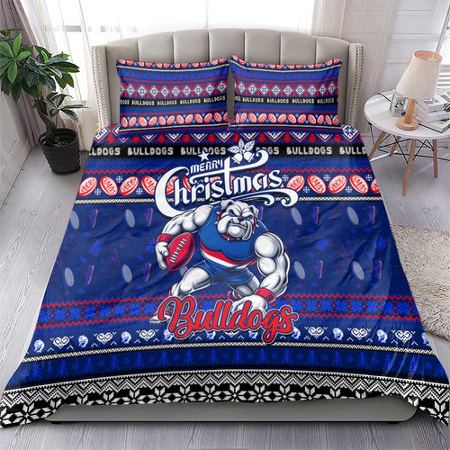 Bulldogs Football Xmas Bedding Set Australia AFL Mascot