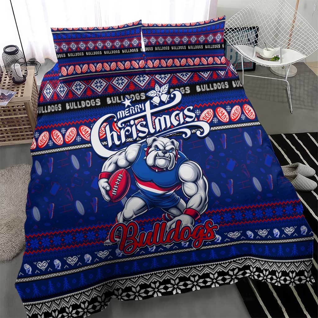 Bulldogs Football Xmas Bedding Set Australia AFL Mascot