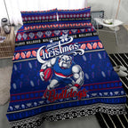 Bulldogs Football Xmas Bedding Set Australia AFL Mascot