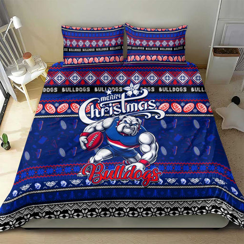 Bulldogs Football Xmas Bedding Set Australia AFL Mascot