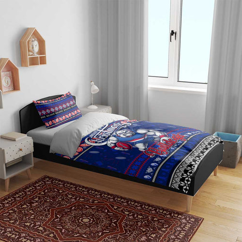 Bulldogs Football Xmas Bedding Set Australia AFL Mascot