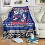 Bulldogs Football Xmas Blanket Australia AFL Mascot