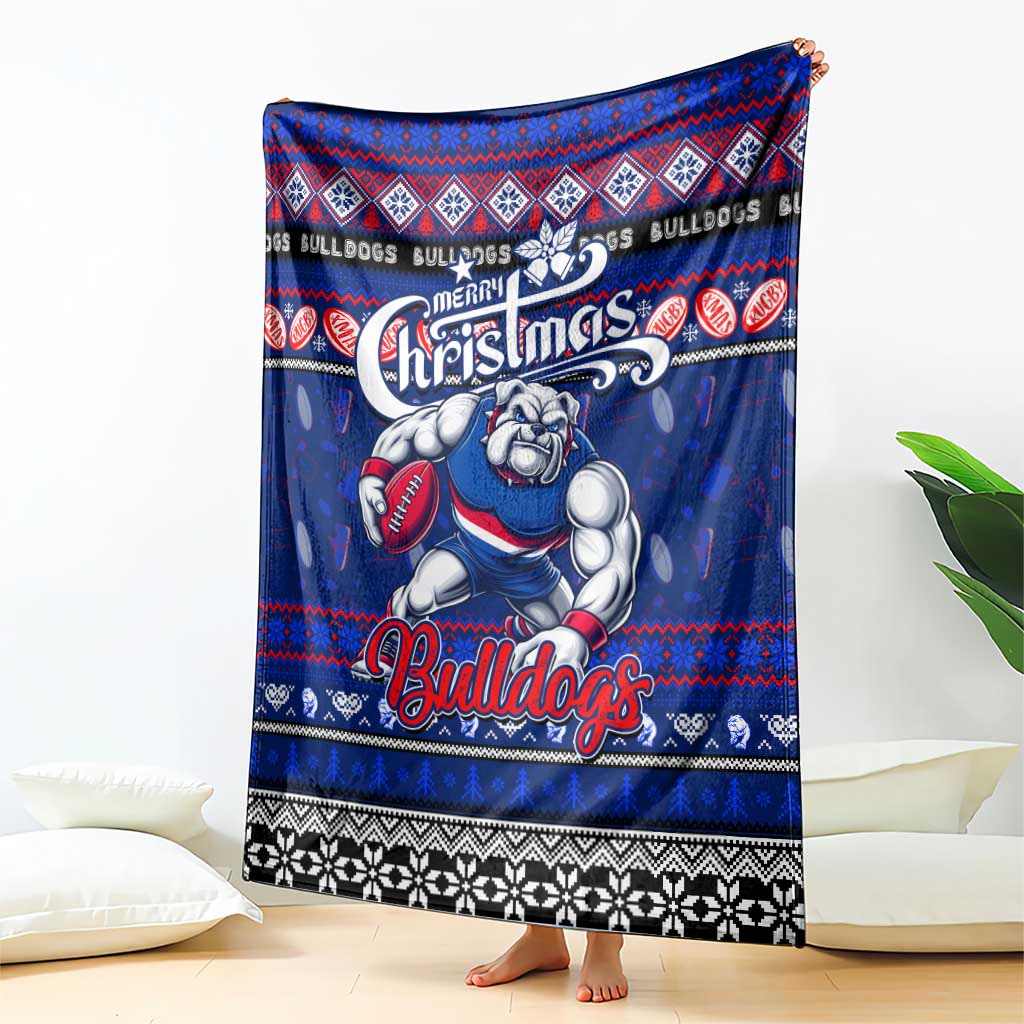 Bulldogs Football Xmas Blanket Australia AFL Mascot