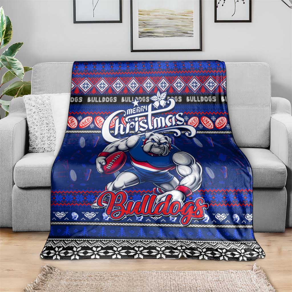 Bulldogs Football Xmas Blanket Australia AFL Mascot