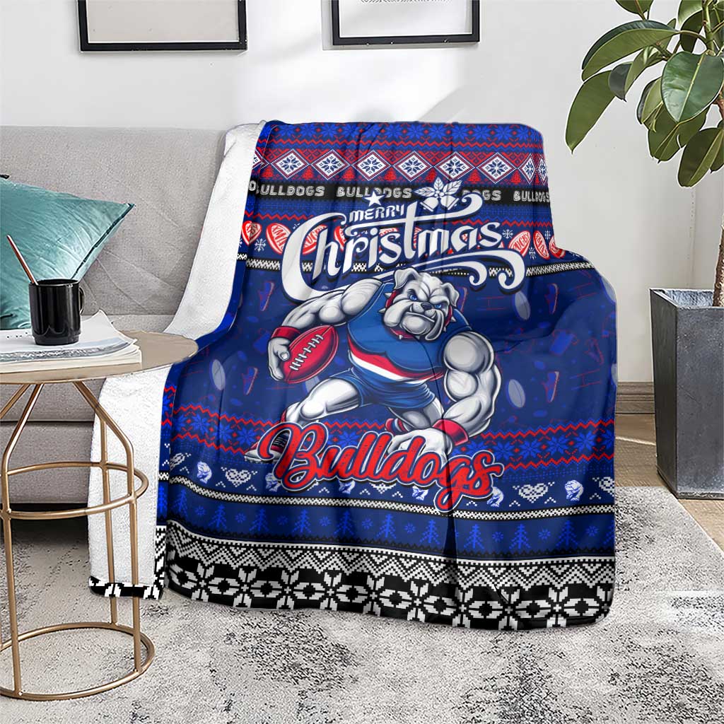Bulldogs Football Xmas Blanket Australia AFL Mascot