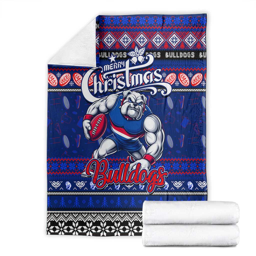 Bulldogs Football Xmas Blanket Australia AFL Mascot