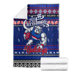 Bulldogs Football Xmas Blanket Australia AFL Mascot