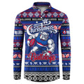 Personalized Bulldogs Rugby Xmas Button Sweatshirt Australia AFL Mascot