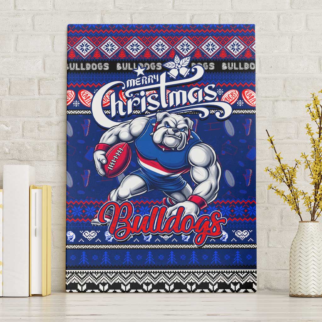 Bulldogs Football Xmas Canvas Wall Art Australia AFL Mascot