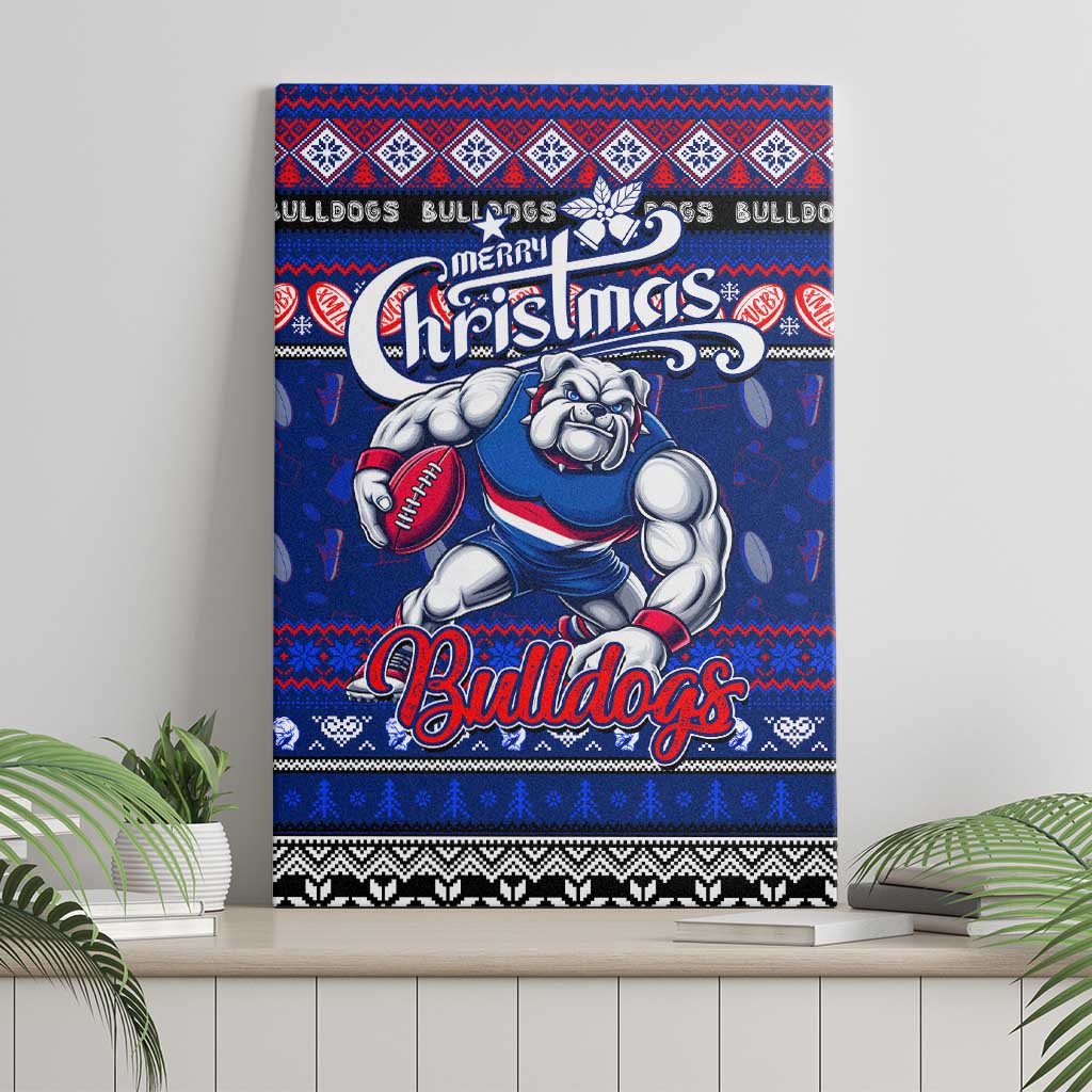 Bulldogs Football Xmas Canvas Wall Art Australia AFL Mascot
