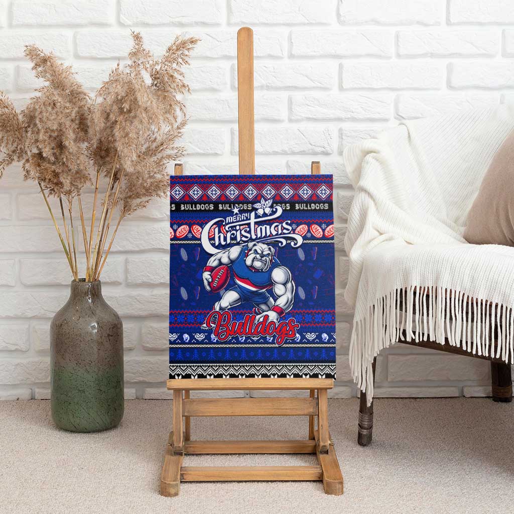 Bulldogs Football Xmas Canvas Wall Art Australia AFL Mascot