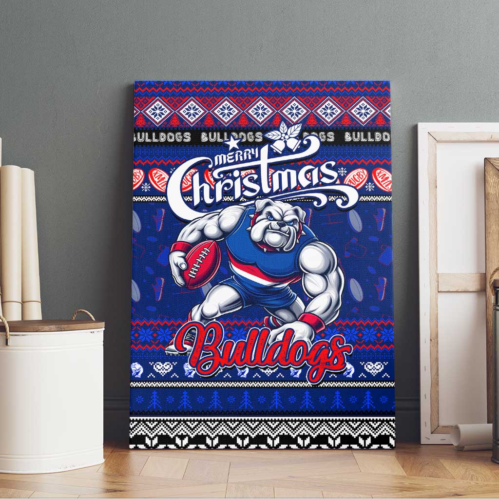 Bulldogs Football Xmas Canvas Wall Art Australia AFL Mascot