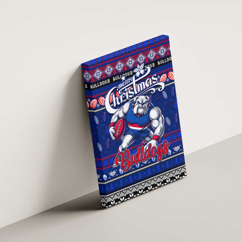 Bulldogs Football Xmas Canvas Wall Art Australia AFL Mascot