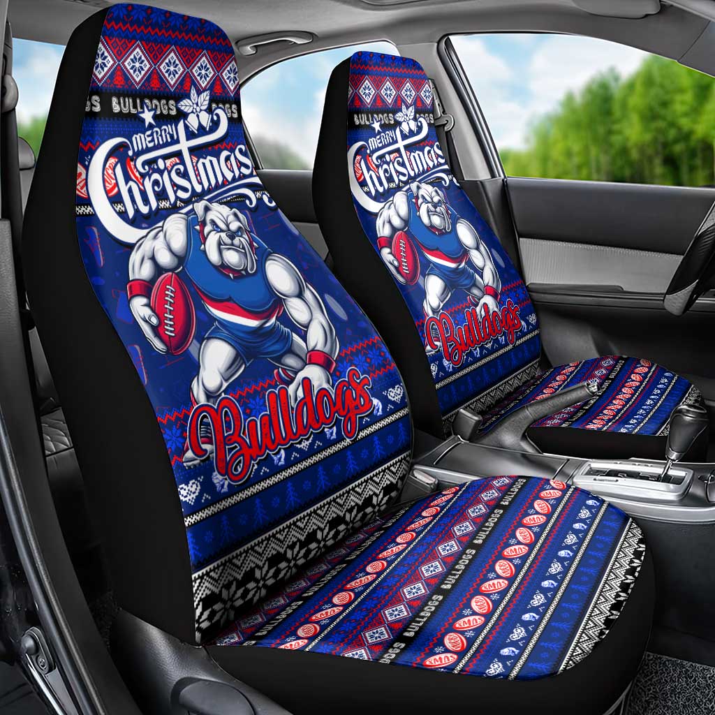 Bulldogs Football Xmas Car Seat Cover Australia AFL Mascot