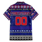Personalized Bulldogs Rugby Xmas Hawaiian Shirt Australia AFL Mascot
