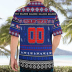 Personalized Bulldogs Rugby Xmas Hawaiian Shirt Australia AFL Mascot