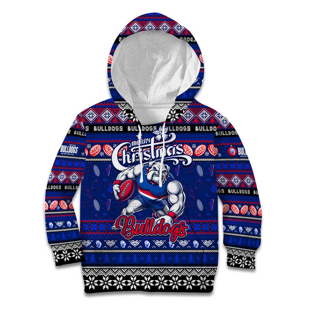 Personalized Bulldogs Rugby Xmas Kid Hoodie Australia AFL Mascot
