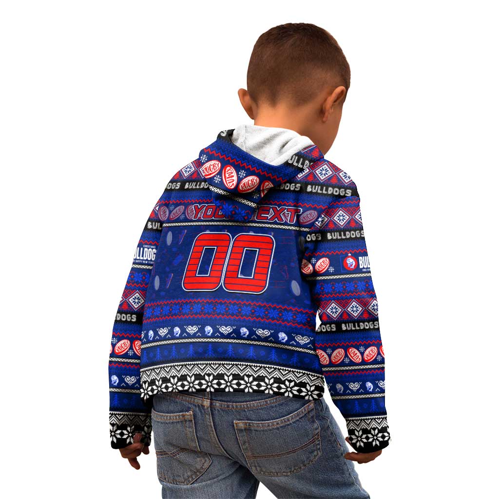 Personalized Bulldogs Rugby Xmas Kid Hoodie Australia AFL Mascot