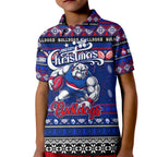 Personalized Bulldogs Rugby Xmas Kid Polo Shirt Australia AFL Mascot