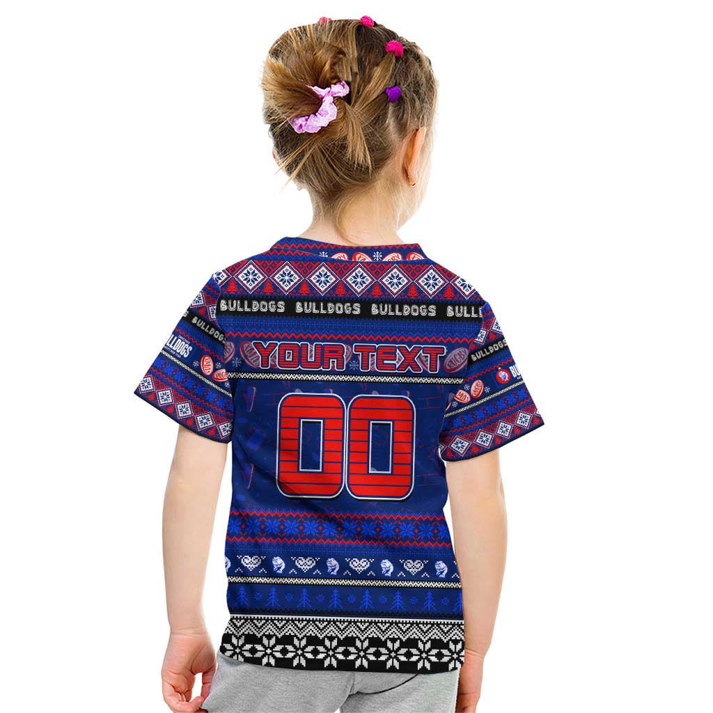 Personalized Bulldogs Rugby Xmas Kid T Shirt Australia AFL Mascot