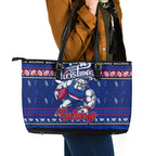 Bulldogs Football Xmas Leather Tote Bag Australia AFL Mascot