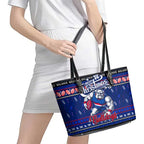 Bulldogs Football Xmas Leather Tote Bag Australia AFL Mascot
