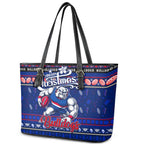 Bulldogs Football Xmas Leather Tote Bag Australia AFL Mascot