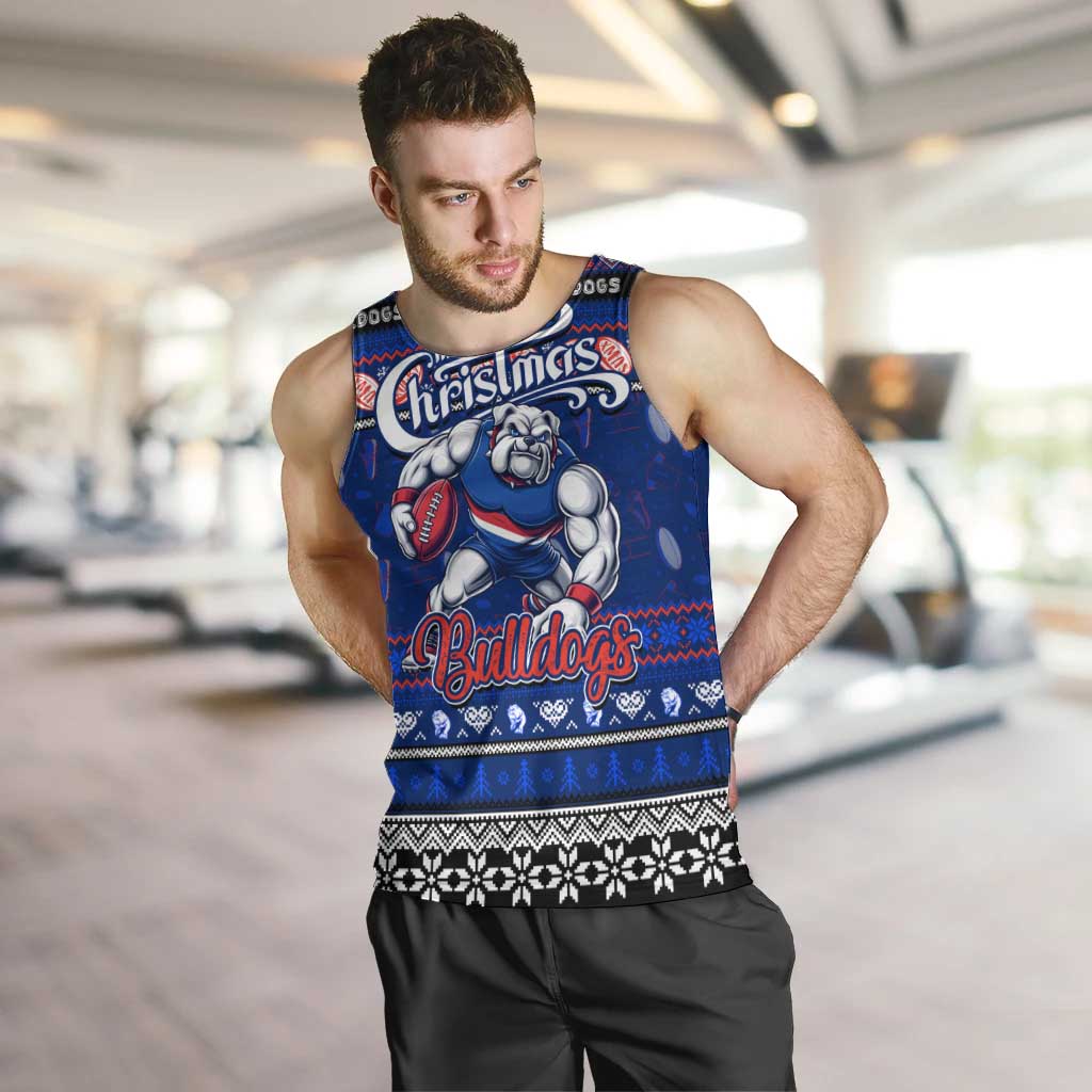 Personalized Bulldogs Rugby Xmas Men Tank Top Australia AFL Mascot