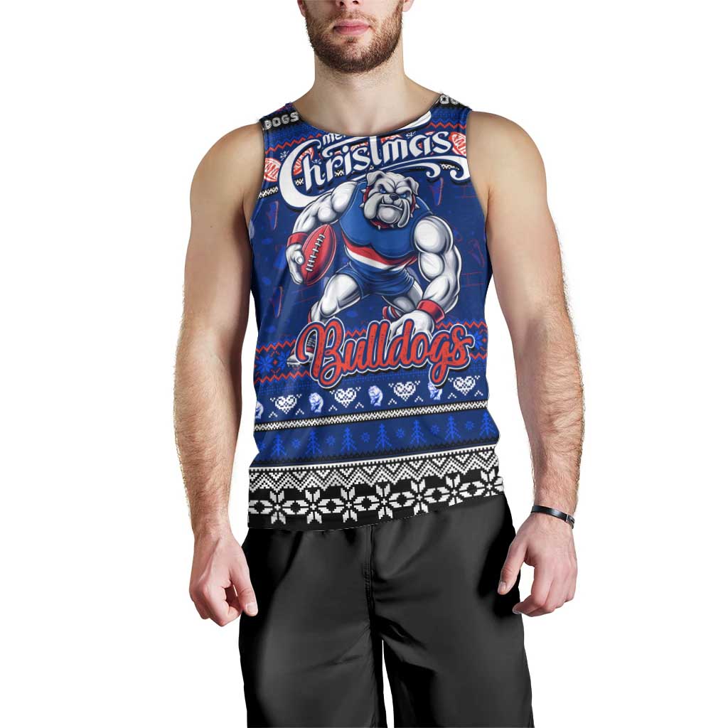 Personalized Bulldogs Rugby Xmas Men Tank Top Australia AFL Mascot