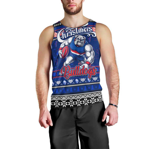 Personalized Bulldogs Rugby Xmas Men Tank Top Australia AFL Mascot