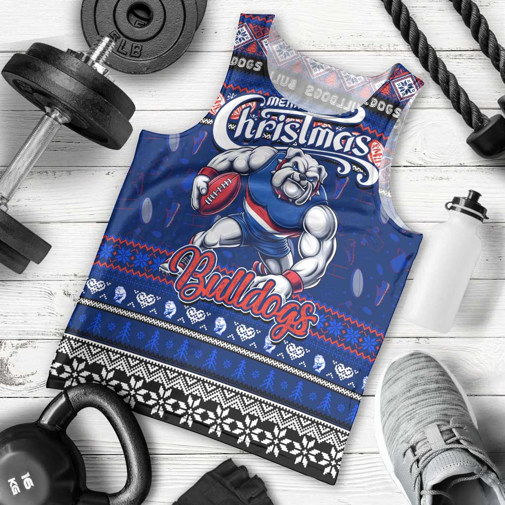 Personalized Bulldogs Rugby Xmas Men Tank Top Australia AFL Mascot