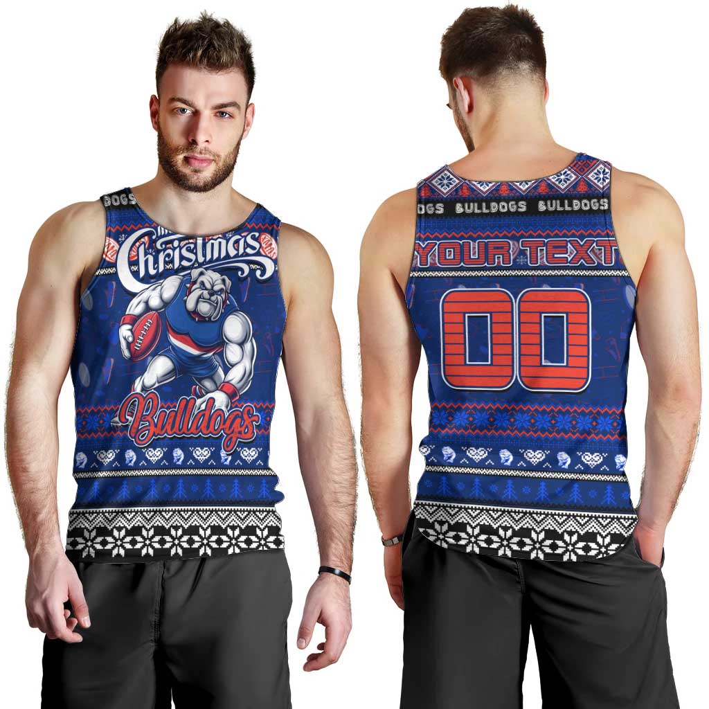 Personalized Bulldogs Rugby Xmas Men Tank Top Australia AFL Mascot