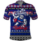 Personalized Bulldogs Rugby Xmas Polo Shirt Australia AFL Mascot