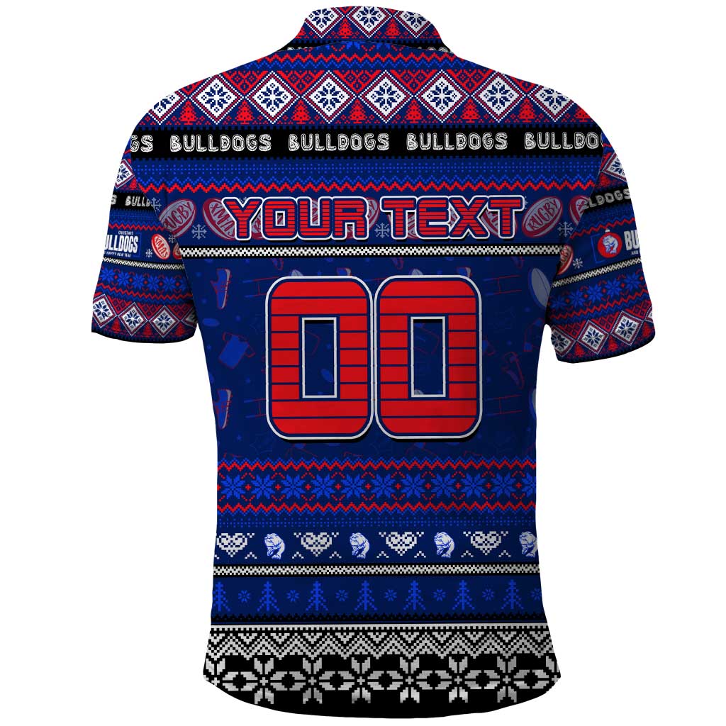 Personalized Bulldogs Rugby Xmas Polo Shirt Australia AFL Mascot