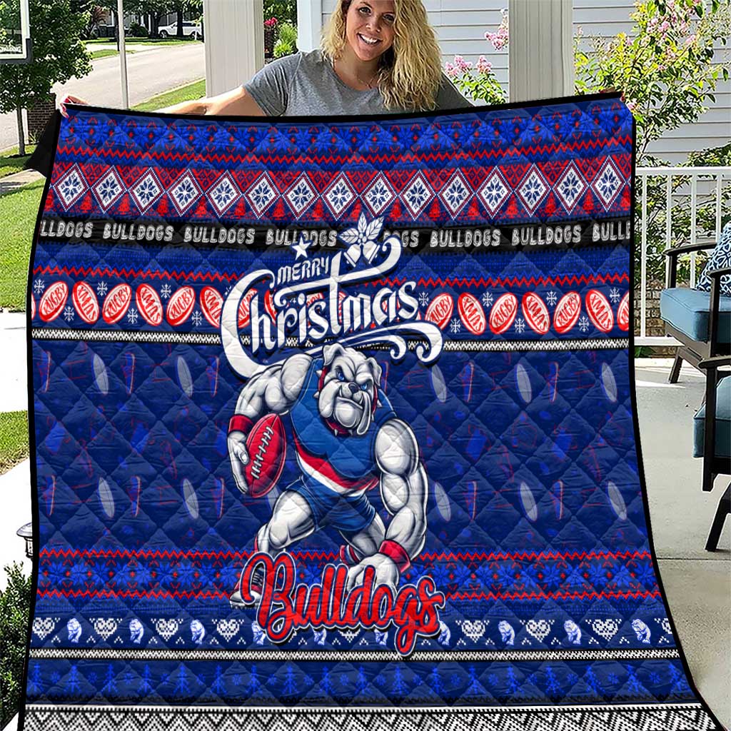 Bulldogs Football Xmas Quilt Australia AFL Mascot