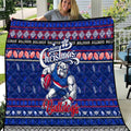 Bulldogs Football Xmas Quilt Australia AFL Mascot