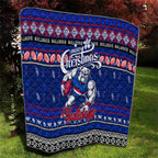 Bulldogs Football Xmas Quilt Australia AFL Mascot
