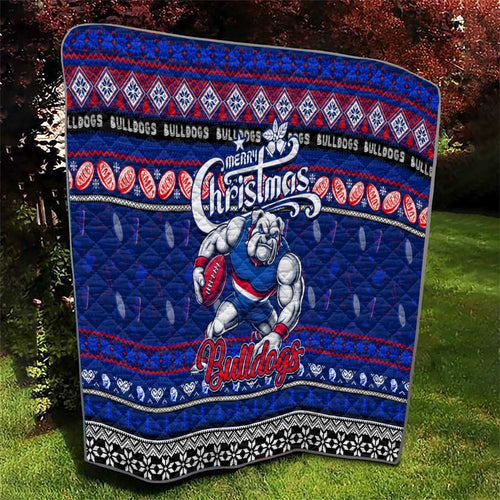 Bulldogs Football Xmas Quilt Australia AFL Mascot