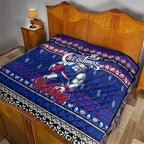 Bulldogs Football Xmas Quilt Australia AFL Mascot