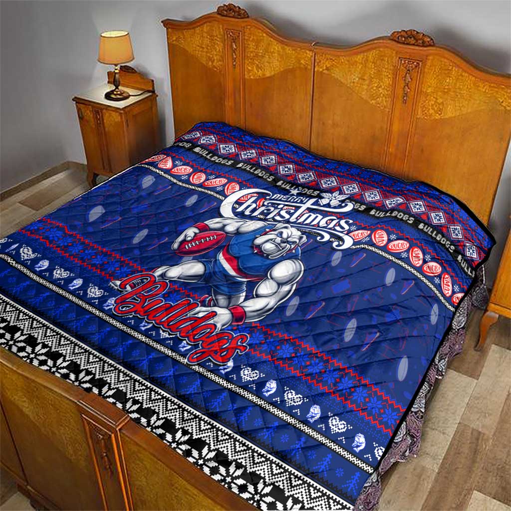 Bulldogs Football Xmas Quilt Australia AFL Mascot