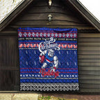 Bulldogs Football Xmas Quilt Australia AFL Mascot