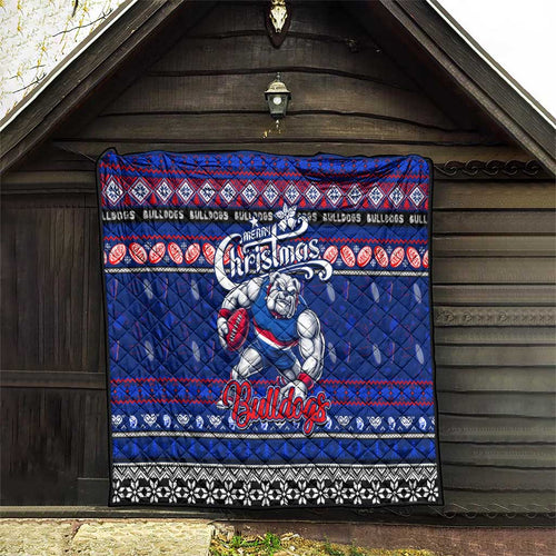 Bulldogs Football Xmas Quilt Australia AFL Mascot