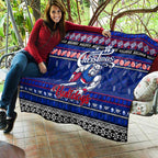 Bulldogs Football Xmas Quilt Australia AFL Mascot