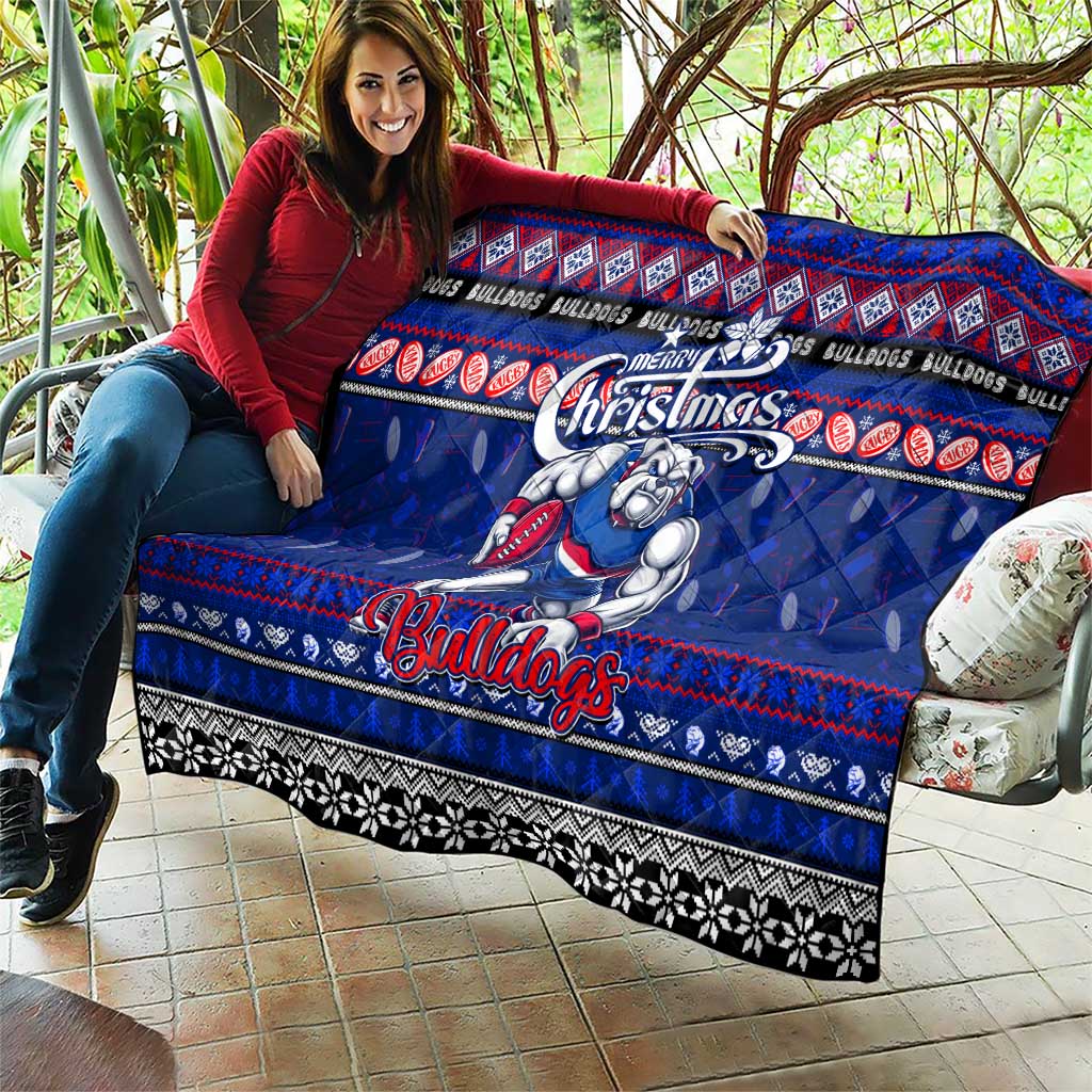 Bulldogs Football Xmas Quilt Australia AFL Mascot