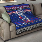 Bulldogs Football Xmas Quilt Australia AFL Mascot