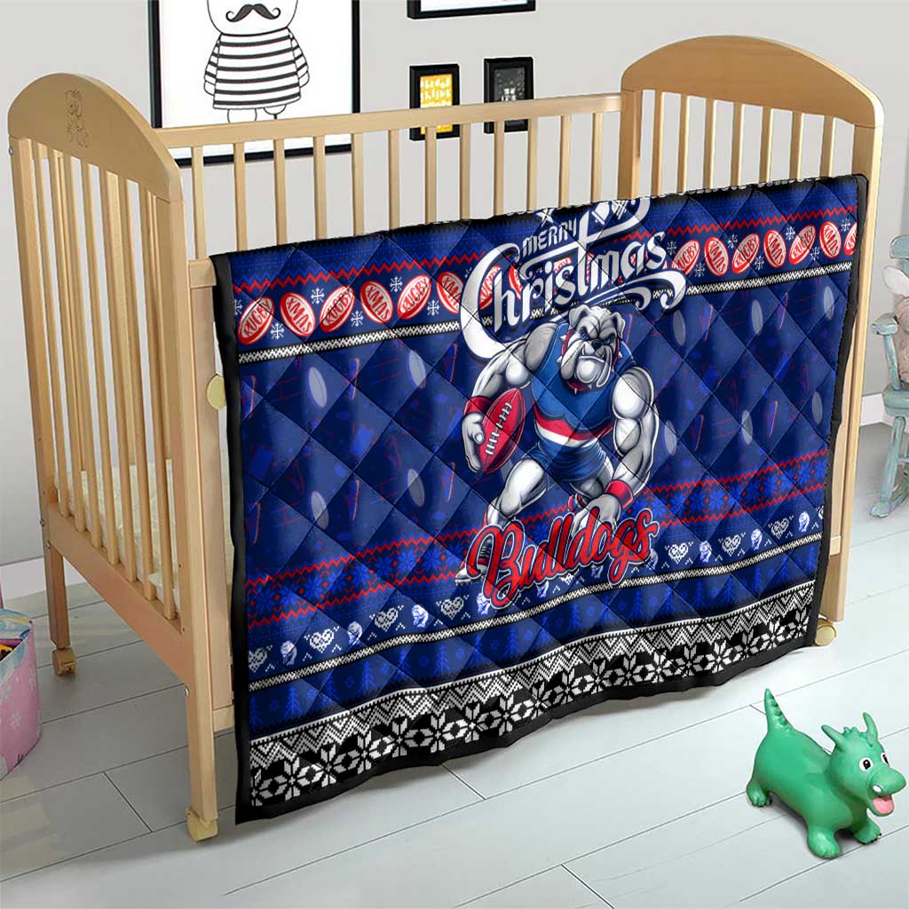 Bulldogs Football Xmas Quilt Australia AFL Mascot