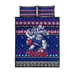 Bulldogs Football Xmas Quilt Bed Set Australia AFL Mascot