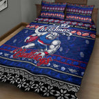 Bulldogs Football Xmas Quilt Bed Set Australia AFL Mascot